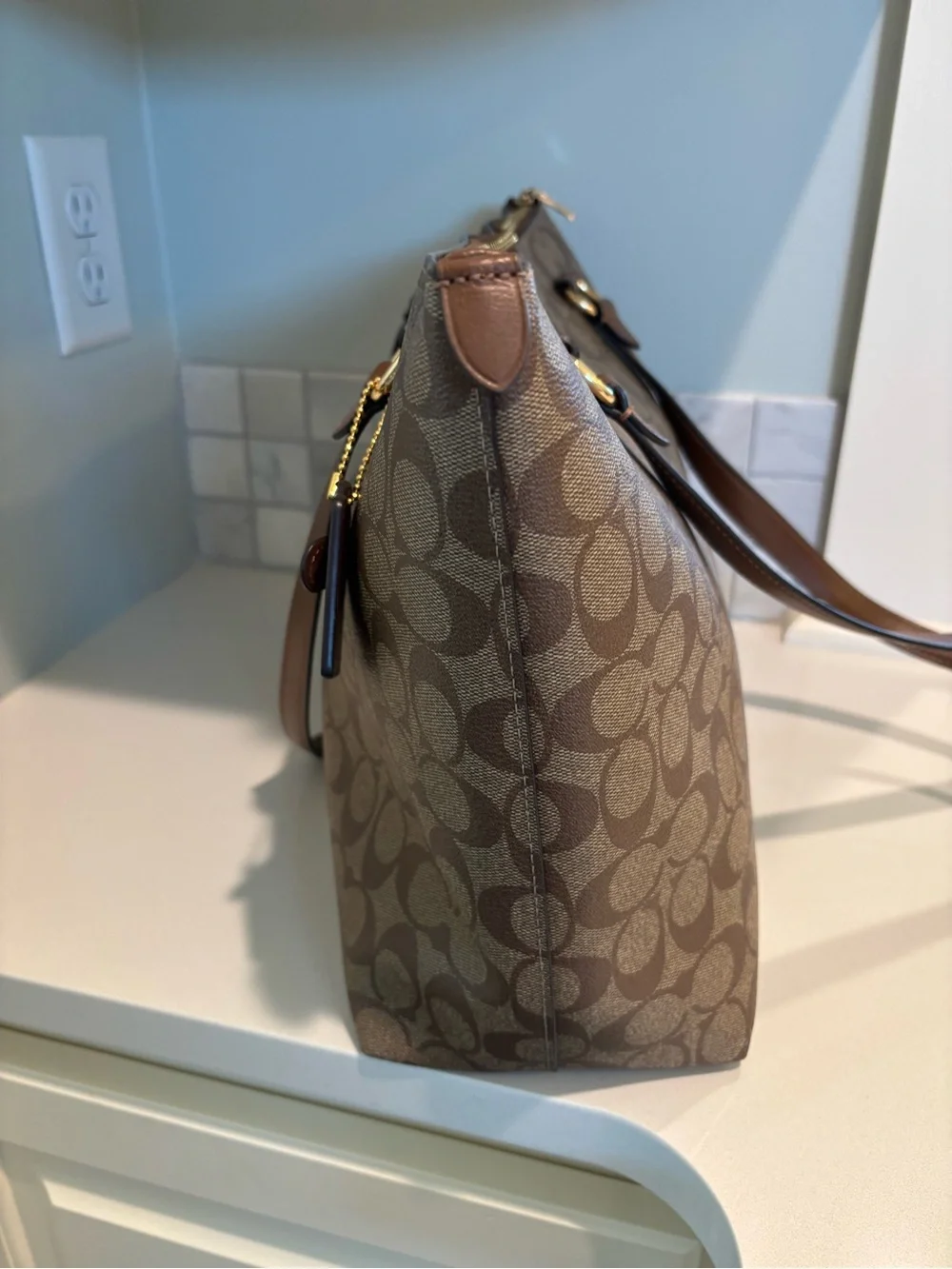 Coach Gallery Tote & Matching Wallet | Brown & Beige Signature Canvas